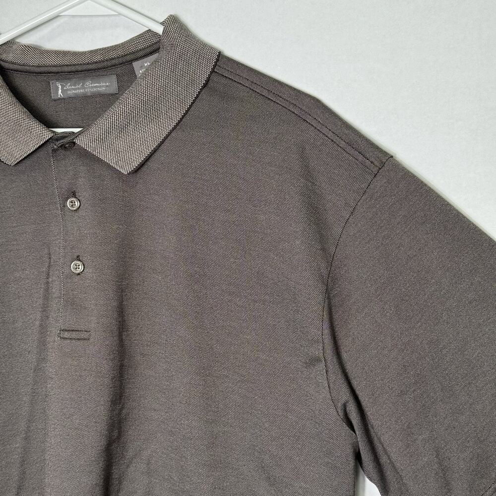 Daniel Cremieux Signature Collection Mens Polo Shirt Brown Textured XL